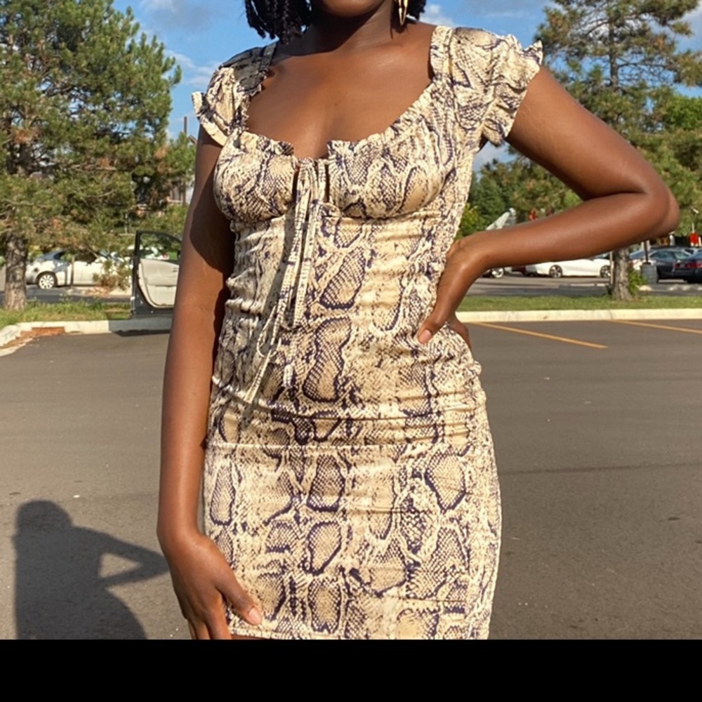 Snake print dress